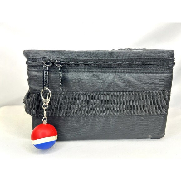 VTG Case It 15 CD Storage Nylon Carrying Bag Black Classic Travel Pepsi Keychain - Picture 4 of 12